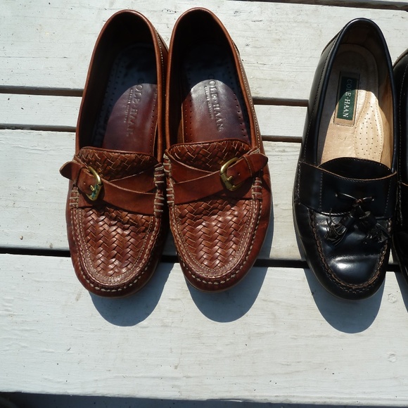 Cole Haan braided buckle brown loafer 10m - Picture 6 of 7